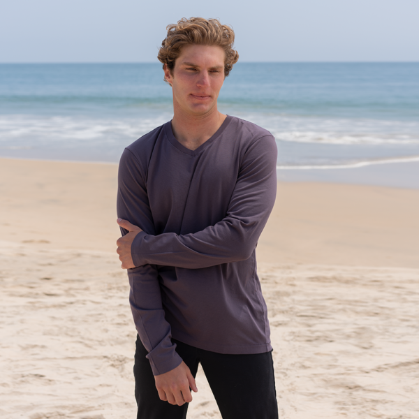 Mens Long Sleeve V-neck - Image 8