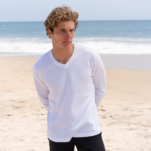 Mens Long Sleeve V-neck - Image 16